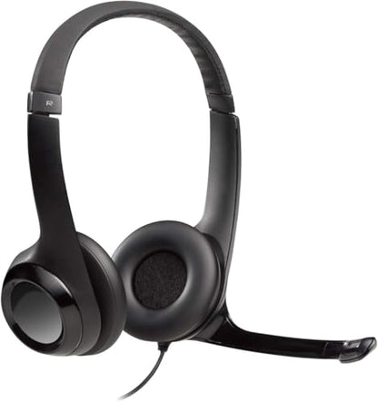 Logitech USB Headset Bundle | For Calls, Meetings & Communication | Includes Microphone + Microfiber Cloth