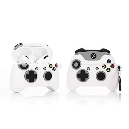 (2Pack+Cleaner Pen) XMBYGY Case for Apple AirPods Pro 2nd/1st Generation Wireless Earbuds with Cleaning Pen Kit, Silicone Cute Charging Case Shockproof Protective Cover for AirPods Pro 1/2 (GPDBK+WT) - color: GPDBK+WT