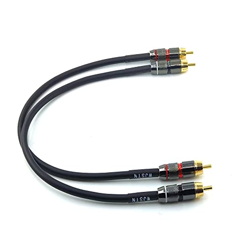WJSTN RCA to RCA Cable 1ft Stereo Audio Cable,1rca Male to 1rca Male Cable Short Apply to with Speaker, AMP, Turntable, Receiver, Home Theater, Subwoofer, Double Shielded 2Pack. - size: 1Feet