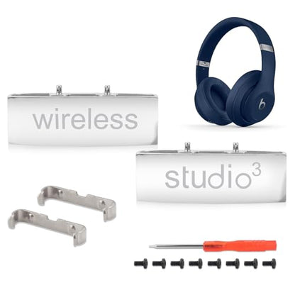 Studio 3 Hinge Headband Connector Replacement Metal Repair Parts Compatible with Beats Studio 3.0 Wireless Over-Ear Headphones Repair Kit (Sliver) - color: Sliver
