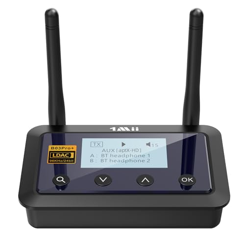 1Mii B03Pro+ Bluetooth 5.3 Transmitter Receiver w/LDAC for TV Home Stereo