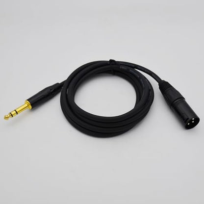 XLR to 1/4 Cable,1/4 Inch TRS to 3 pin Male Plug Stereo XLR Cables, Balanced Interconnect Microphone Mic Cable for Audio Speaker Studio-2 Pack 3ft Foot Input Patch Cords