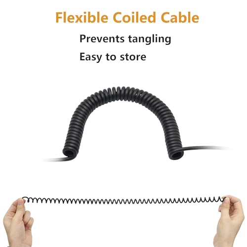 Replacement Coiled Spring Audio Cable Compatible with Bose 700 QuietComfort Ultra QC45 QC35II QC35 QC25 NC 700 Soundlink Soundtrue Noise Cancelling Headphones (Gold) - color: black