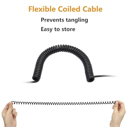 Replacement Coiled Spring Audio Cable Compatible with Bose 700 QuietComfort Ultra QC45 QC35II QC35 QC25 NC 700 Soundlink Soundtrue Noise Cancelling Headphones (Gold) - color: black