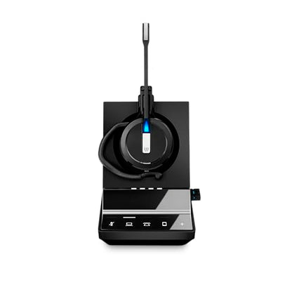 Sennheiser SDW 5016 (507016) Single-Sided Wireless DECT Headset for Desk Phone Softphone/PC& Mobile Phone Connection Dual Microphone Ultra Noise-Canceling, Black, 3 inches