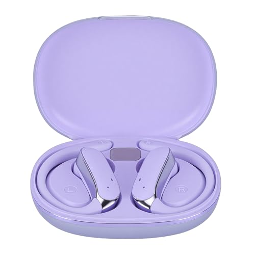 Diydeg Wireless Earbuds, IP54 Waterproofing BT5.49 Sport Headphones with Earhooks, No Sound Leakage, Touch Control Earphones for Gym, Running, Meeting, Workout (Purple) - color: Purple