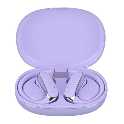 Diydeg Wireless Earbuds, IP54 Waterproofing BT5.49 Sport Headphones with Earhooks, No Sound Leakage, Touch Control Earphones for Gym, Running, Meeting, Workout (Purple) - color: Purple