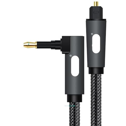Right Angle Optical Audio Cable 90 Degree MI NI Toslink to Optical Cable Male Plug Connector Adapter Ja-ck Optical Cord(300cm) - size: 300cm