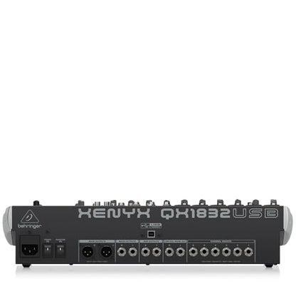 Behringer XENYX QX1832USB Premium 18-Input 3/2-Bus Mixer with XENYX Mic Preamps and Compressors, Klark Teknik Multi-FX Processor, Wireless Option and USB/Audio Interface