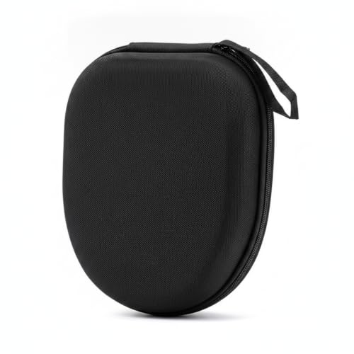 Multipurpose Hard Shell Case for Over-Ear Headphones, Rigid EVA Travel Protection Pouch with Zipper, Black