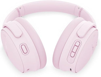 Bose QuietComfort Headphones Bundle with Fast Charger - Wireless Bluetooth Over-Ear Noise Cancelling Headphones with Mic, USB-C Charging, Deep Bass, Up to 24 Hours Playtime (Petal Pink) - color: Petal Pink