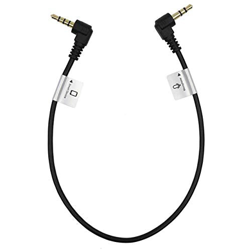 ProMaster Audio Cable 3.5mm TRRS Male Right Angle - 3.5mm TRS Male Right Angle - 1' Straight, (Model 7997)