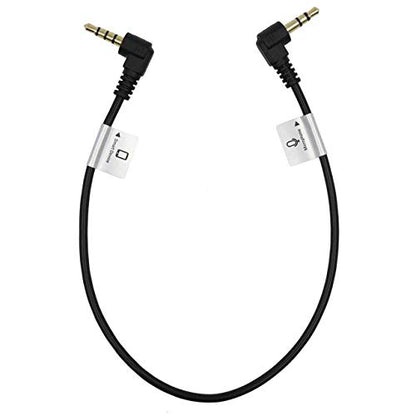 ProMaster Audio Cable 3.5mm TRRS Male Right Angle - 3.5mm TRS Male Right Angle - 1' Straight, (Model 7997)