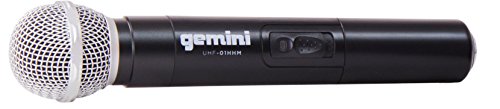 Gemini UHF Wireless Handheld Microphone System (UHF-01M-F2) | UHF wireless handheld mic system - 150 ft range - volume rotary control - auto-pairing, plug-and-play