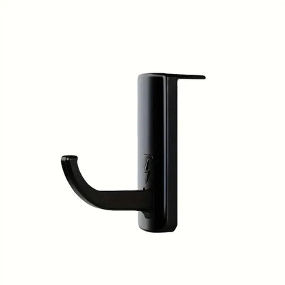 Generic 1pcs Headphone Hanger Holder, Wall Mount, Headset Hook, Under Desk, Earphones, Black, Silicone, Multiple Surfaces - color: Black