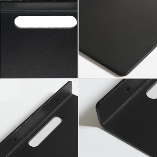 소형 플로팅 선반 - 두께 3mm, 16.5cm(6.5인치), 금속 벽 선반, 에코, 카메라, 소형 스피커용 금속 플로팅 선반 - color: 블랙 1개