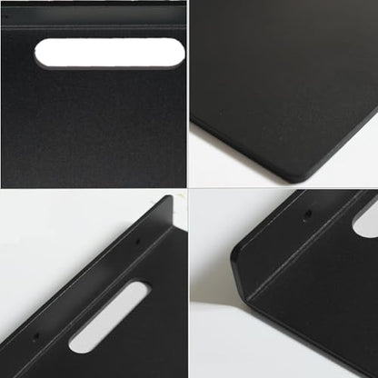 소형 플로팅 선반 - 두께 3mm, 16.5cm(6.5인치), 금속 벽 선반, 에코, 카메라, 소형 스피커용 금속 플로팅 선반 - color: 블랙 1개
