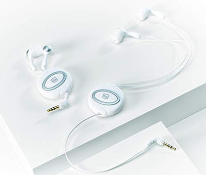Go Travel Retractor Phones, Off-White, One Size