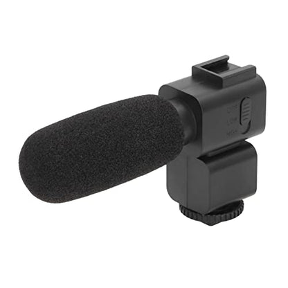 ASHATA Universal Camera Microphone, Video Microphone with Shock Mount, Unidirectional Stereo Camera Recording Mic for Studio Recording, Home Recording, Podcasting and Streaming