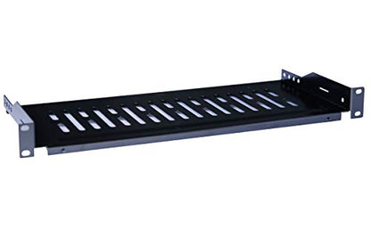 Server Shelf Cantilever Tray Vented Shelves Rack Mount 19 Inch 1U 8Inch(200mm) Deep - color: Black-8Inch, size: 8Inch(200mm) Deep