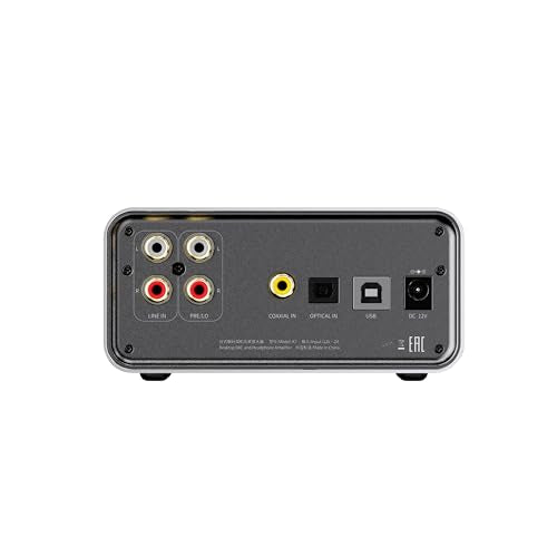 FiiO K7 Full Balanced HiFi DAC Headphone Amplifier AK4493S*2, XMOS XU208 PCM384kHz DSD256,USB/Optical/Coaxial/RCA Inputs, 6.35mm/4.4mm Output (Titanium) - color: Titanium