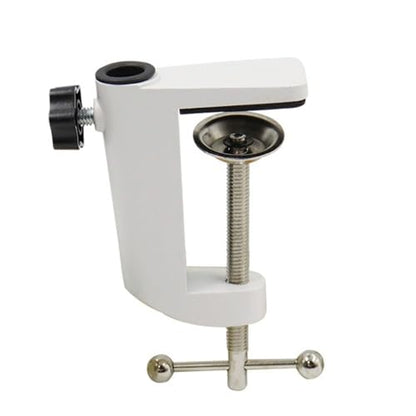 Metal Desk Clamp Universal C Shape Table Mounting Clamp for Microphone Suspension Boom Scissor Arm Stand Holder with Adjustable Screw Fits up to 2.16"/5.5cm Desktop Thickness-Black,White - color: white
