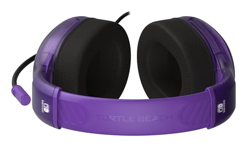 Turtle Beach Airlite Fit Wired Gaming Headset for Nintendo Switch 2, Lite | Also works with Nintendo Switch OLED, Flip-to-Mute Mic, Comfortable Ear Cushions, 40mm Speakers, Lightweight, Ghost Purple - color: Ghost Purple