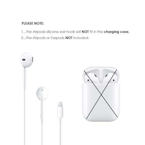 3 Pairs Silicone Ear Hooks and Cover Tips for Airpods Earpods Earphones Headphones Earbuds