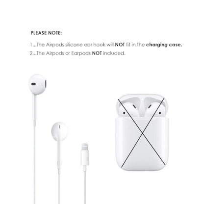 3 Pairs Silicone Ear Hooks and Cover Tips for Airpods Earpods Earphones Headphones Earbuds