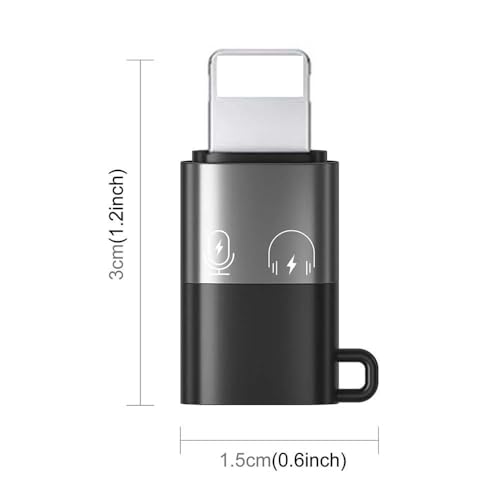 iMusk 2 Pack for DJI Mic Mini/DJI Mic 3 RX Phone Audio Adapters for iPhone 14 13 12 11 Connector with Two Lanyards
