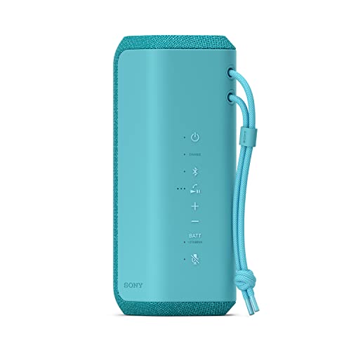 Sony SRS-XE200 X-Series Wireless Ultra Portable-Bluetooth-Speaker, IP67 Waterproof, Dustproof and Shockproof with 16 Hour Battery and Easy to Carry Strap, Blue - color: Blue