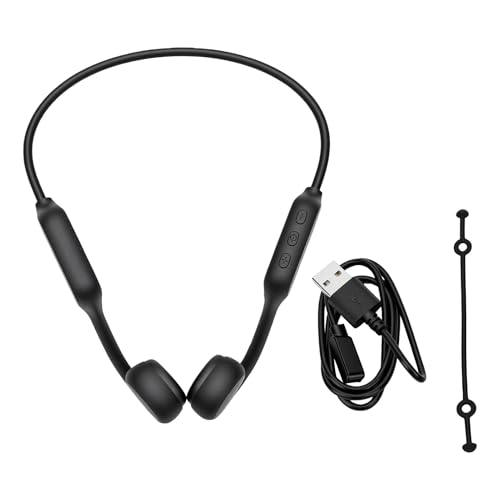 Bone Conduction Headphones Bluetooth, Water Proof Headphone with 32GB MP3 Player, IPX8, Bluetooth 5.4, Open Ear Sports Earphone for Swimming Running Cycling (Black) - color: Black