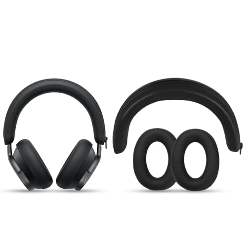for Baseus Inspire XH1 Case Cover, 2 Sets Silicone Sweat Ear Covers& Headband Protector, Washable Scratchproof Headphones Protective Case Accessories (Black)