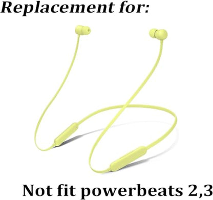 교체용 이어팁 실리콘 이어버드 팁 버드 이어 세트 액세서리, Beats Flex 무선 헤드폰용, 8쌍 (유자 옐로우) - color: 유자 옐로우