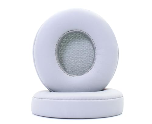Replacement Ear Pads Compatible with Beats Solo 3 Wireless Gray | Also suitable for Beats Solo 2 wired Headphones Soft protein leather/memory foam ear pads and earmuffs - color: Gray
