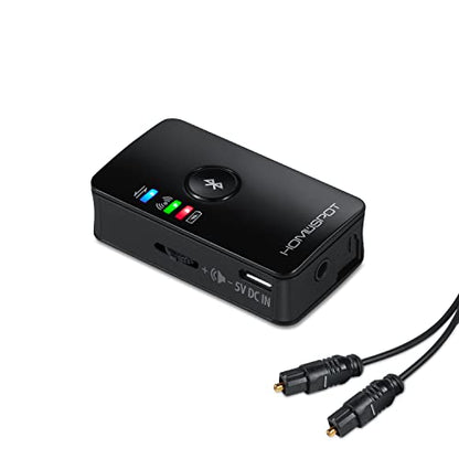 Bluetooth Transmitter for TV Audio - Optical Bluetooth 5.0 Low Latency Audio Adapter - No Lip Sync - Digital Dual Stream Toslink SPDIF