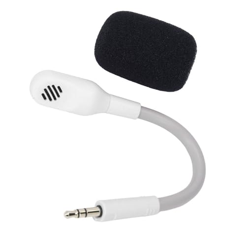 3.5mm Detachable Microphone Flexible Replacement Professional Boom Microphone for Barracuda X Gaming Headset(White) - color: White