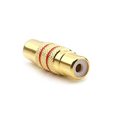 NANYI RCA Female to RCA Female Interconnect Coupler Adapter, with Gold Plated Housing for Mixer Amplifiers Cable link-2pack - size: RCA F-RCA F - 2 Pack