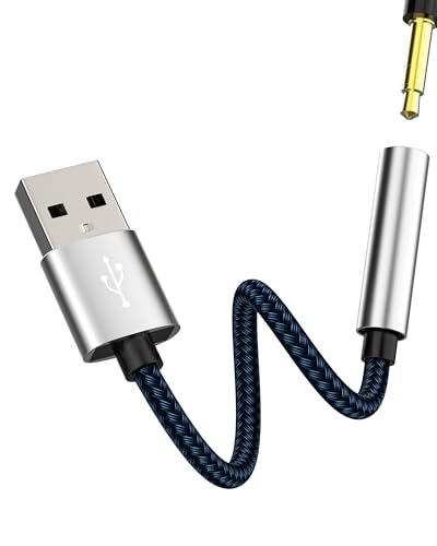 USB to 3.5mm Headphone Adapter AUX Jack Cable for iPhone Phone DAC Audio Headset Microphone Connector PC Jack Connector Digital Sound Adaptor Android Car Stereo Splitter