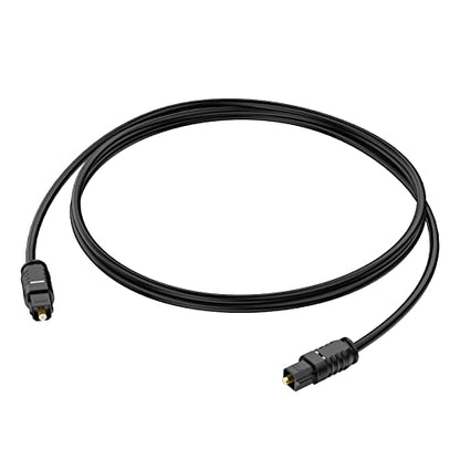 Digital Optical Audio Cable 3 feet, Fiber Optic Cable Ultra-Thin Cord, SPDIF Toslink Optical Cable Compatible with PS4 Xbox TV to Sound Bar Home Theater - size: 3ft