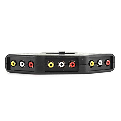 Socobeta Audio Video er AV Box 3 in 1 Out Splitter with AV Cable(Black)