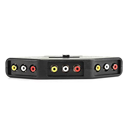 Socobeta Audio Video er AV Box 3 in 1 Out Splitter with AV Cable(Black)