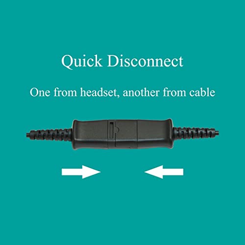 Y-Splitter Adapter Y-Training Cable with Mic Switch Compatible with Plantronics QD Headset for Training Purposes - size: Toggle switch + plantronics-qd