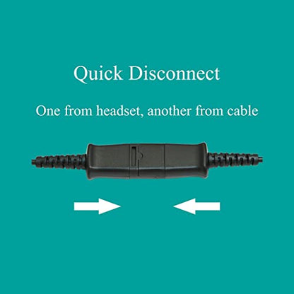 Y-Splitter Adapter Y-Training Cable with Mic Switch Compatible with Plantronics QD Headset for Training Purposes - size: Toggle switch + plantronics-qd