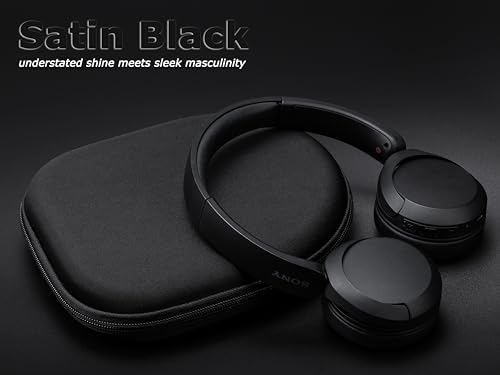 Ginsco Case Compatible with JBL Tune 510BT/520BT/500BT with Sony WH-CH520/510, Ultra-Slim Hard Shell Headphone Case for On Ear Headphones (Satin Black) - color: Satin Black