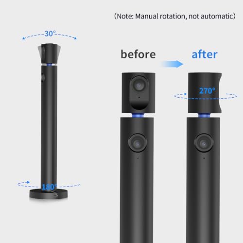 CZUR Halo X Pro Dual Webcam for PC, 1080P Web Camera with Microphone | USB Camera for Computer, 90° View, Plug & Play, Compatible with Windows&Mac, for TikTok/YouTube/Yahoo Messenger