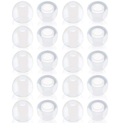 Bluecell 10 Pairs Small Clear color Silicone Replacement Ear Buds Tips for Audio-Technica Skullcandy Monster Sony Ultimate Ears Sharp Sennheiser Plantronics TDK Phillips Panasonic Denon Griffin JVC