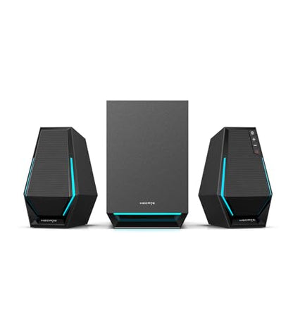 Edifier G1500 MAX 2.1 RGB Light Gaming Speakers with 4" Wood Subwoofer | 60W Peak Power, 4" Subwoofer & 2.5" Satellite Speakers, Bluetooth 5.3 & Multi-Wired Connections, 3 Sound Modes