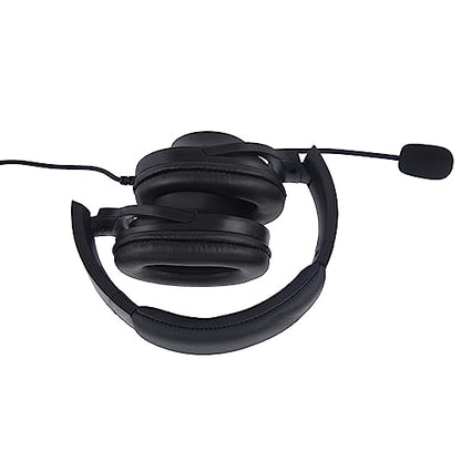 uv-5r Walkie Talkie Over The Ear Earpiece Boom Mic Microphone 2 Pin K1 Overhead PTT VOX Headset for Retevis Baofeng Kenwood Ham Radio(Fiber Fabric Braided Cable,Binaural)