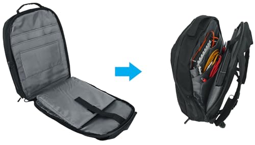 Rockville DJBP24 Rugged DJ Compact Backpack, 11 Compartments, 17" Laptop | Fits 2 Laptops, YKK Zippers, Waterproof Zipper Track, Padded Interior, Rubber Feet, Trolley Sleeve, Opens Flat, Mesh Straps